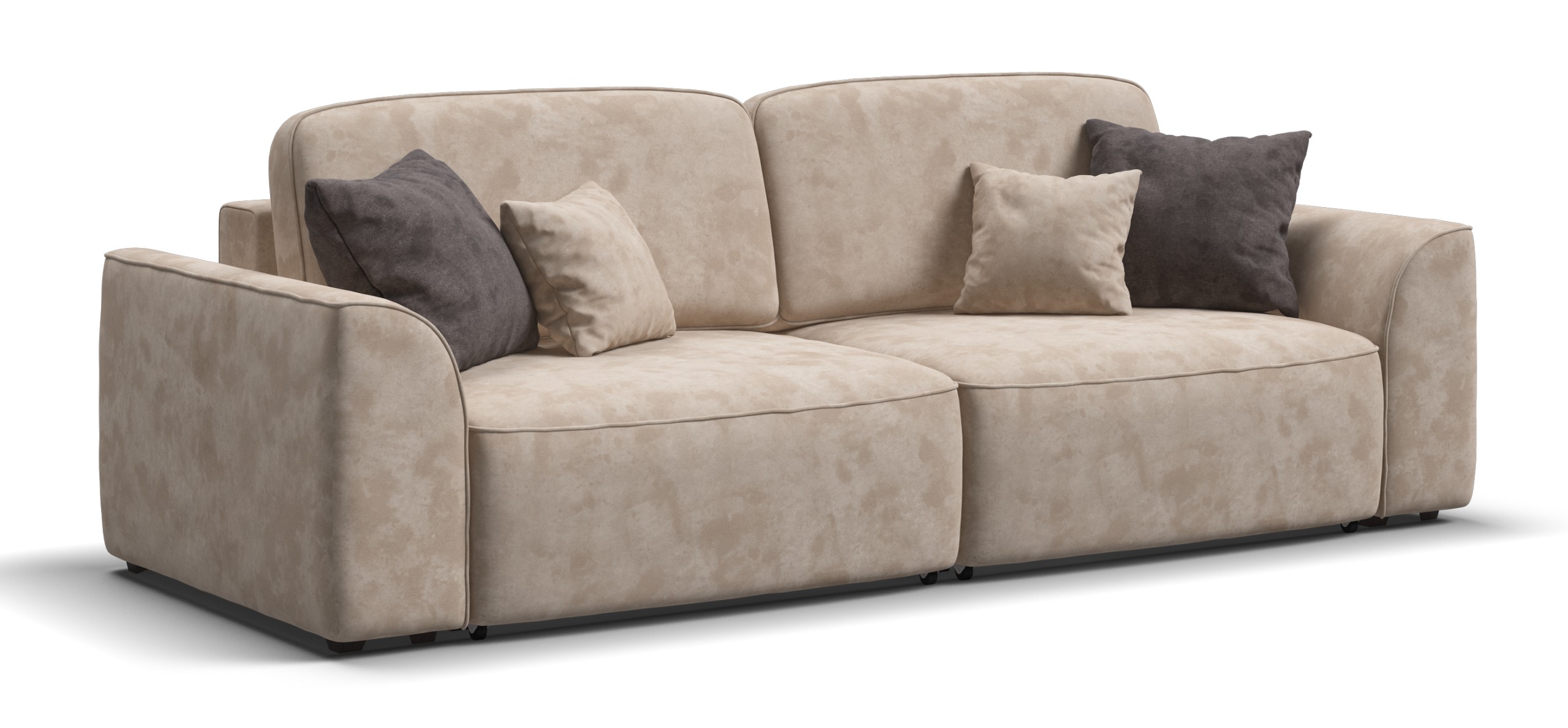 Диван Кинг велюр Алькантара пепел 55700₽