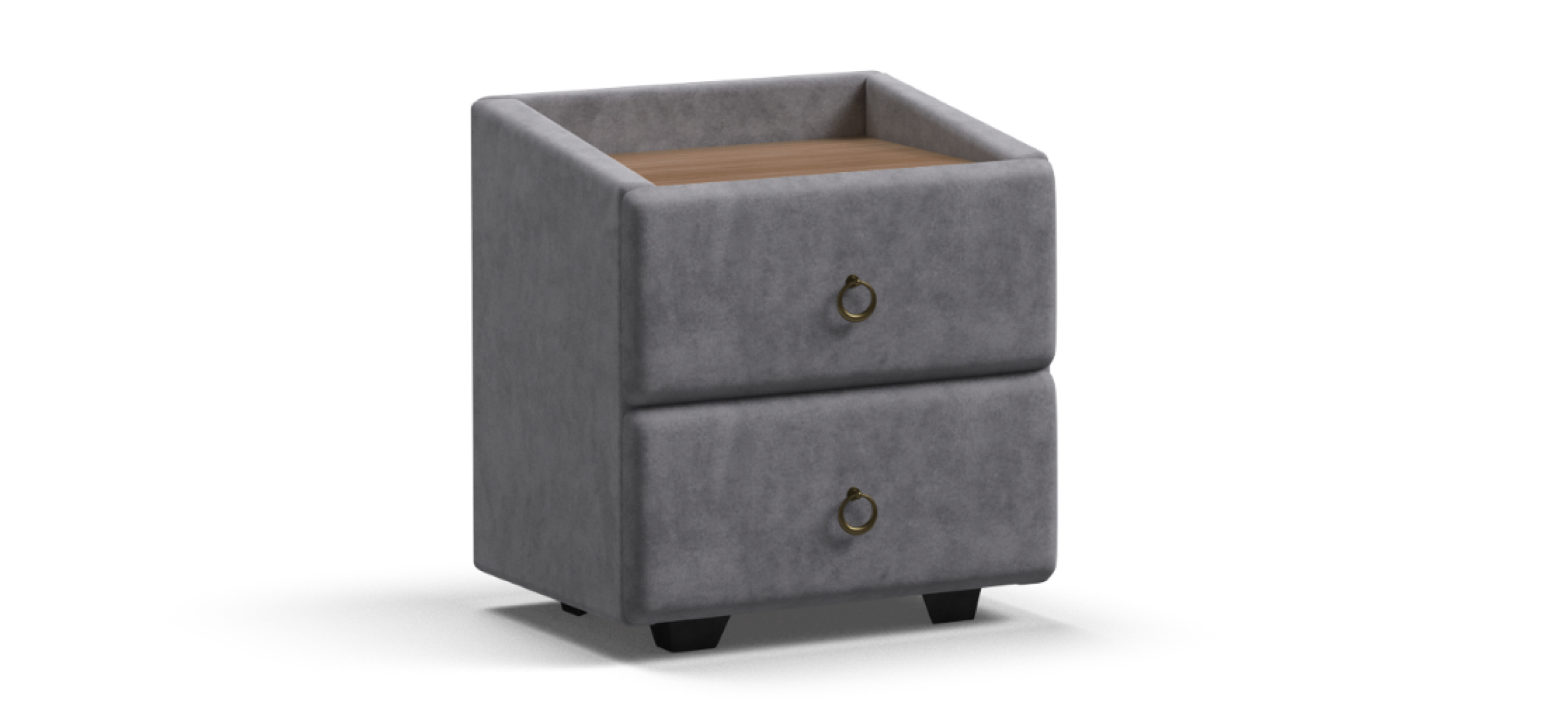 Тумба Босс Классик велюр Роял агат, Орех Селект