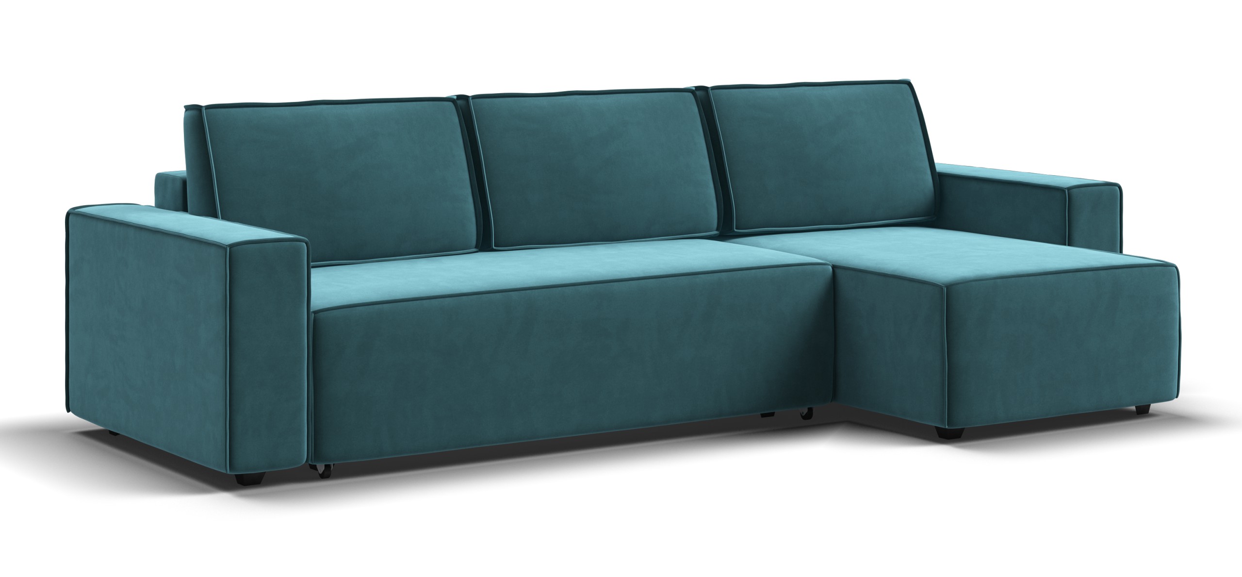 Угловой диван Норд велюр Монолит зеленый 47999₽