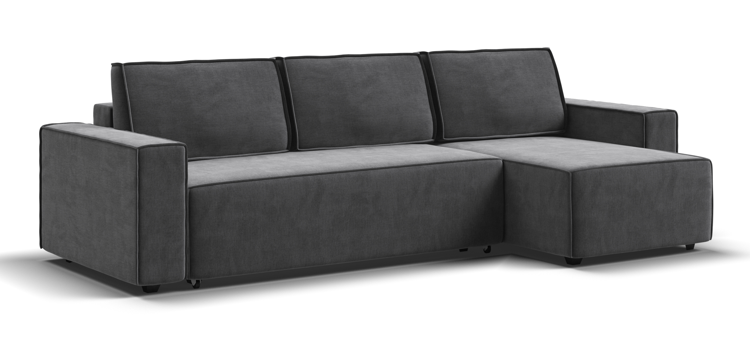 Угловой диван Норд велюр Монолит серый 47999₽