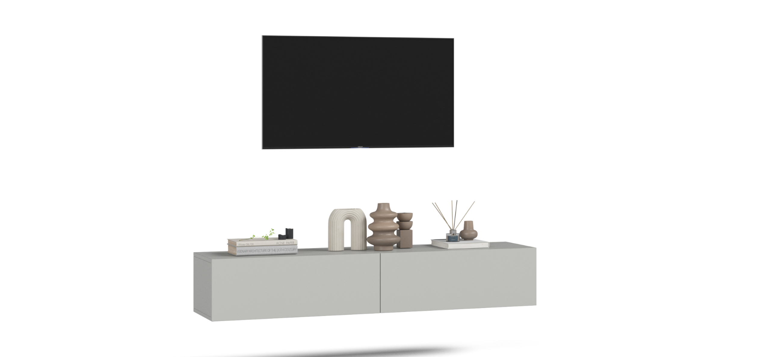 ТВ Тумба Босс Стандарт 140 Шиншилла серая 9700₽