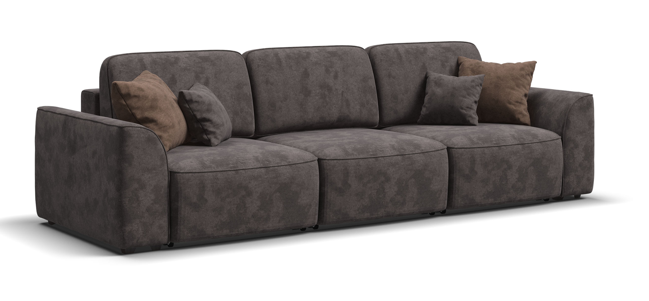 

Диван Кинг Модуль Макс велюр Алькантара серый