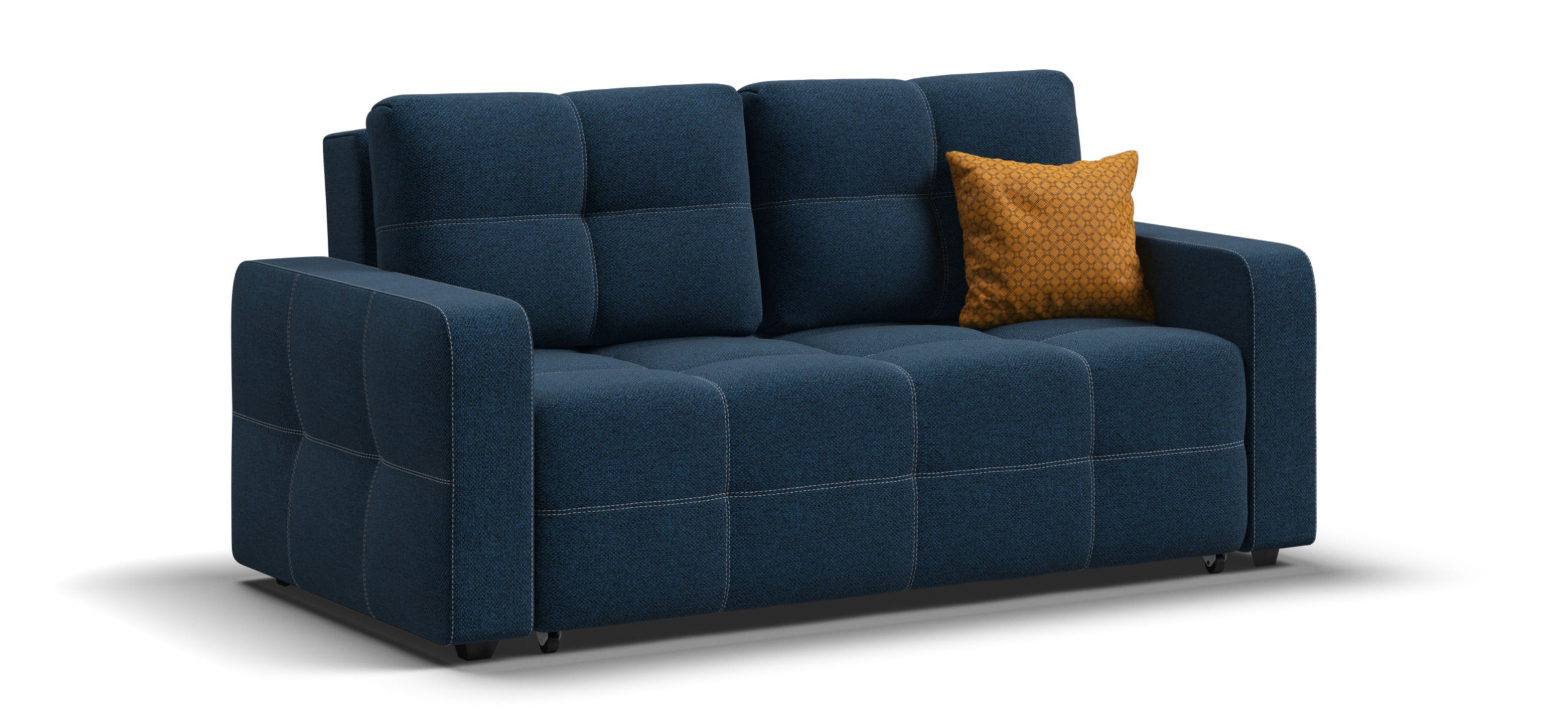 

Диван Денди двухместный Рогожка Мальмо синий