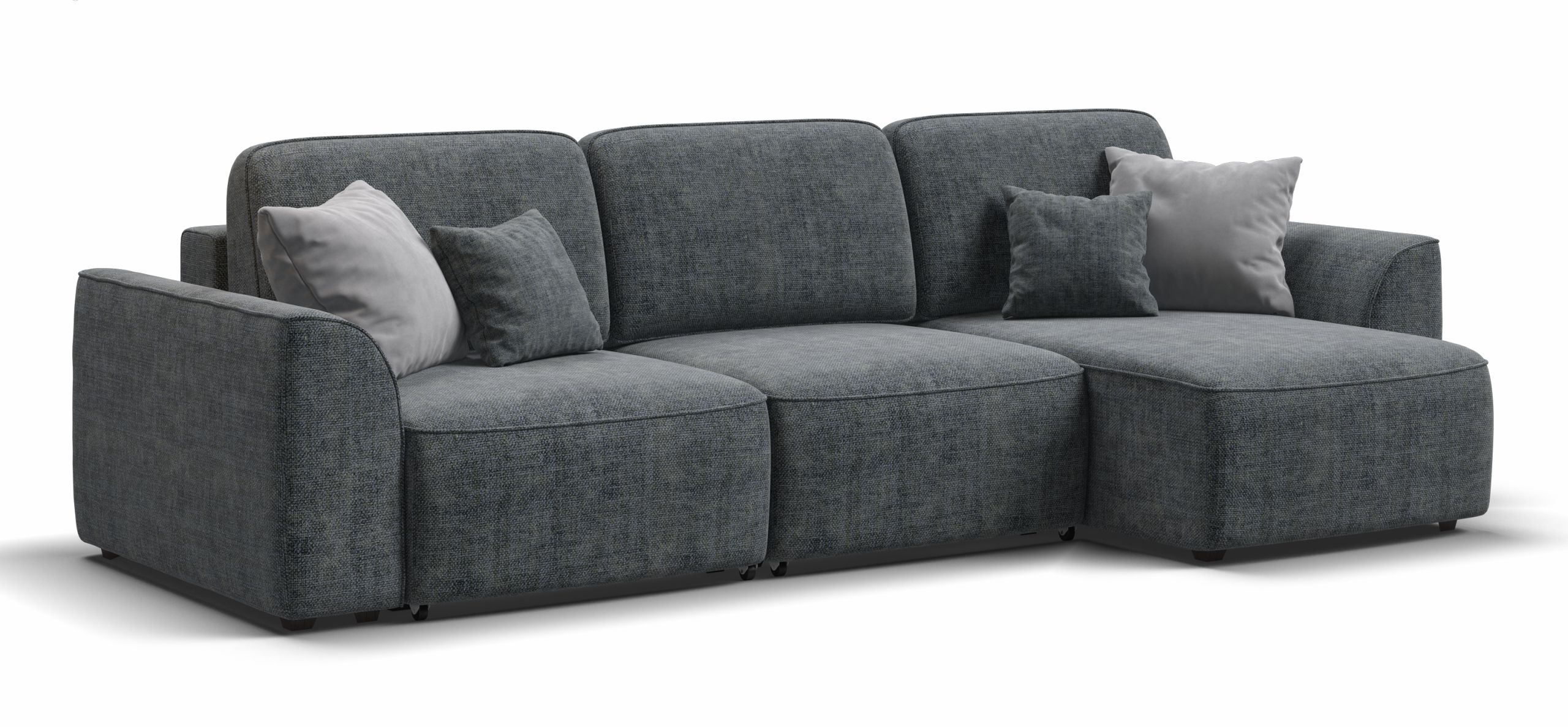 

Угловой диван Кинг Шенилл Смарт серый