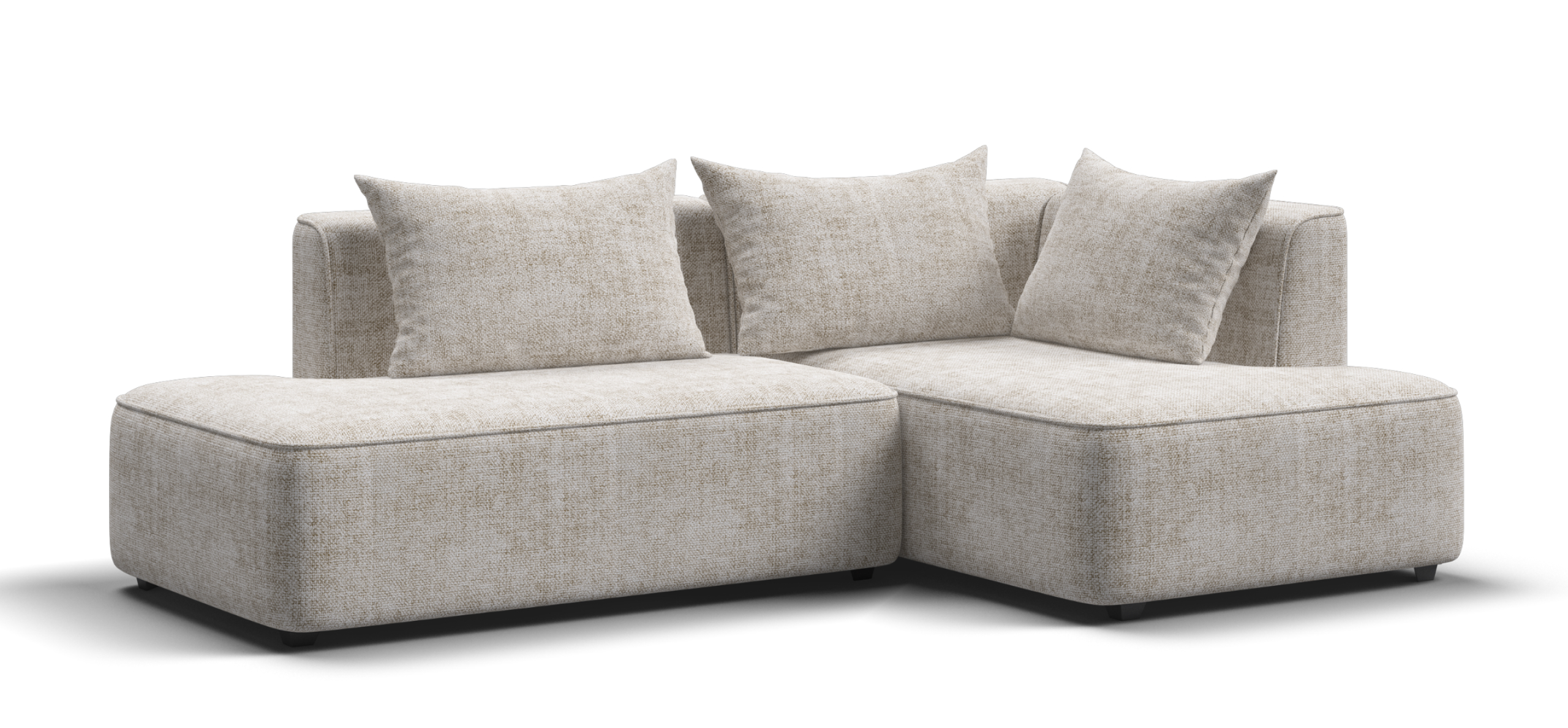 Угловой диван правый Кинг Твин Шенилл Смарт кварц 69700₽