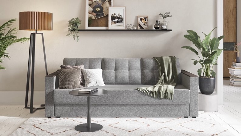 Диван Атланта Рогожка Мальмо серый