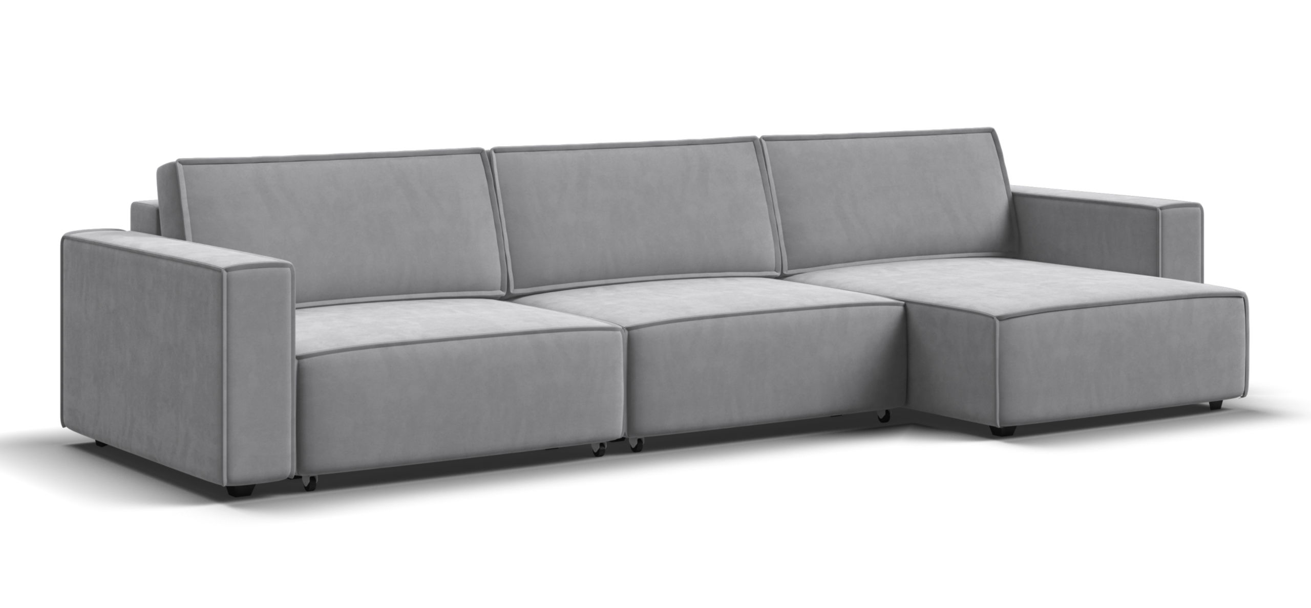 Угловой диван Босс Софт Модуль Макс велюр Монолит сталь 84800₽