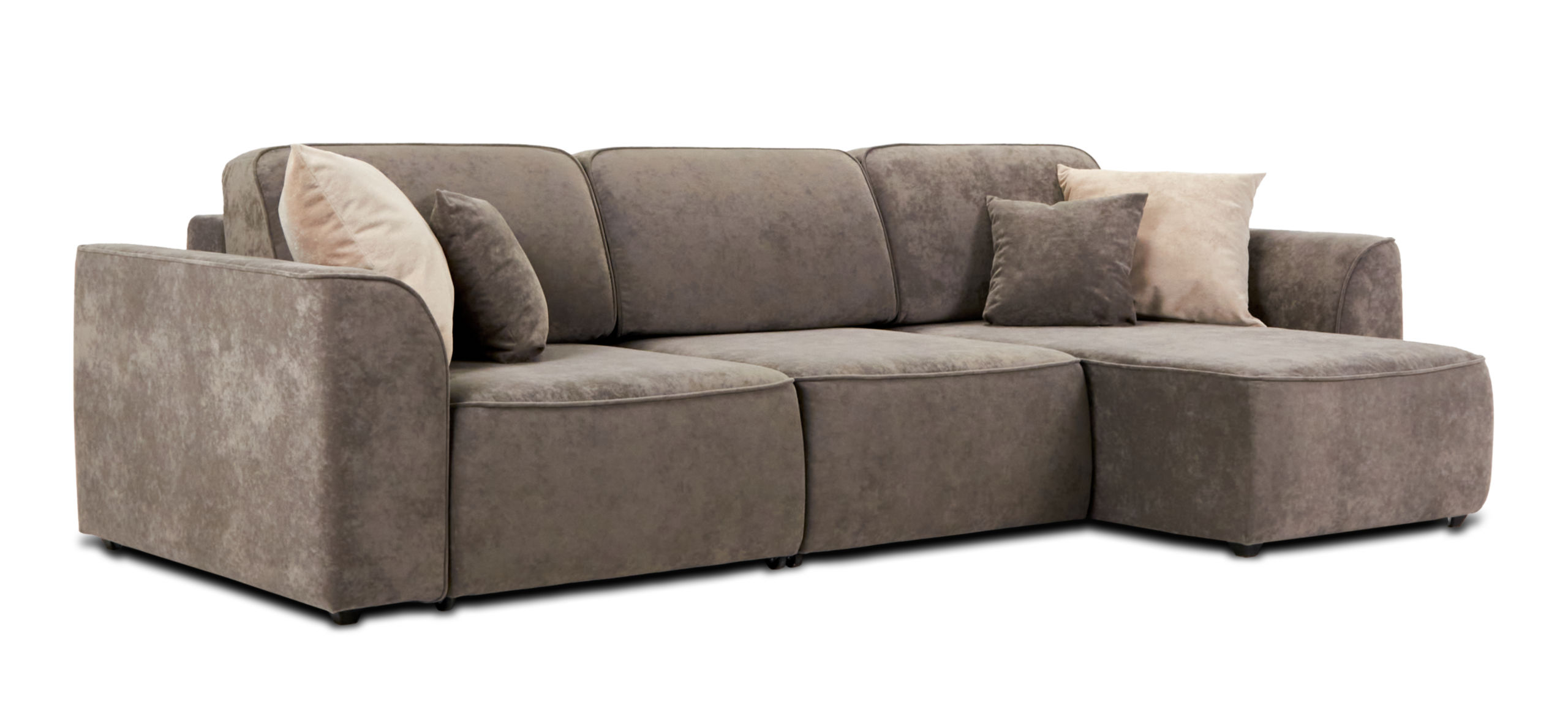 Угловой диван Кинг велюр Роял тауп