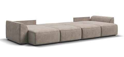 П-образный диван Кинг Модуль велюр Алькантара пепел 3