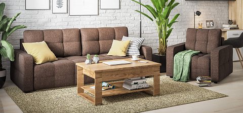 Диван Денди Рогожка Мальмо шоколад 2