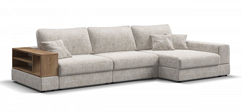 Угловой диван-кровать Босс Модуль ХЛ Шенилл Смарт кварц