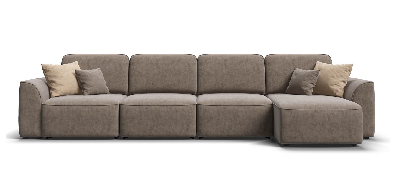 Угловой диван Кинг Модуль Макс велюр Роял тауп