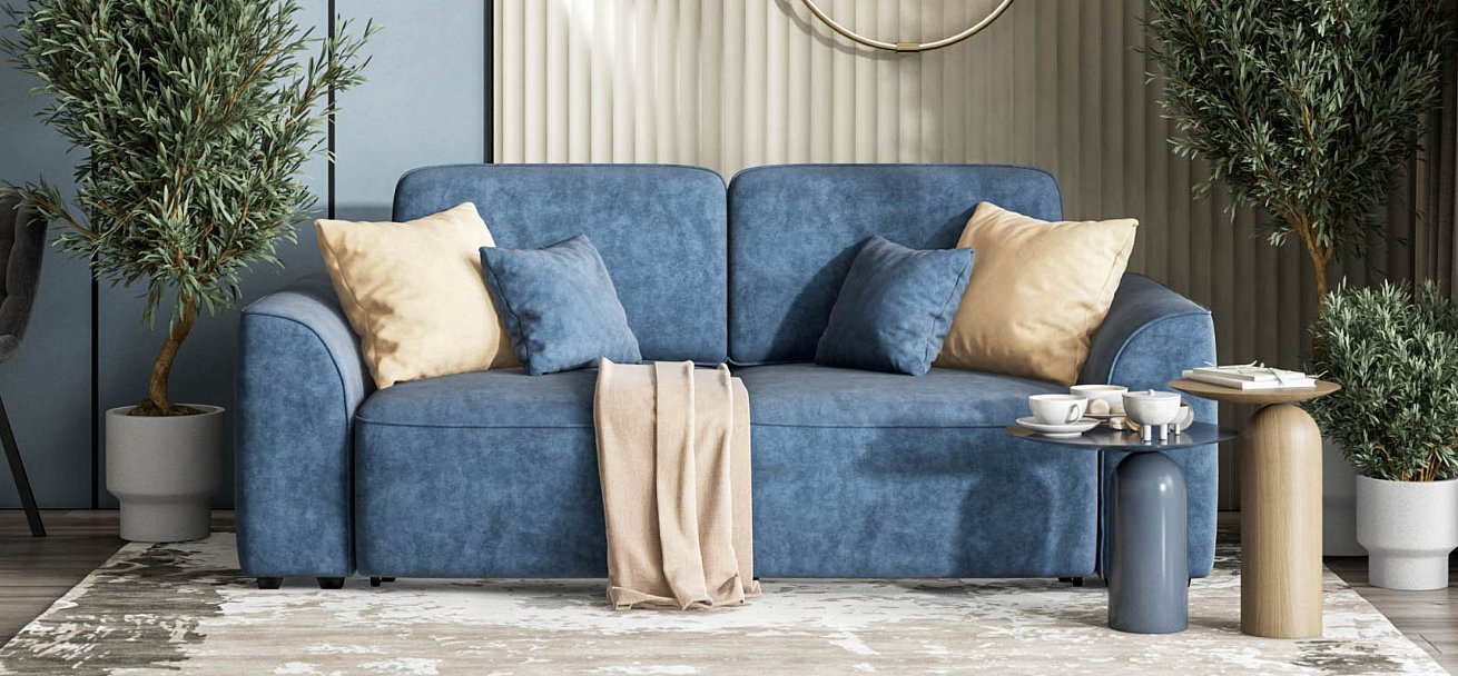 Диван Кинг Модуль велюр Роял синий