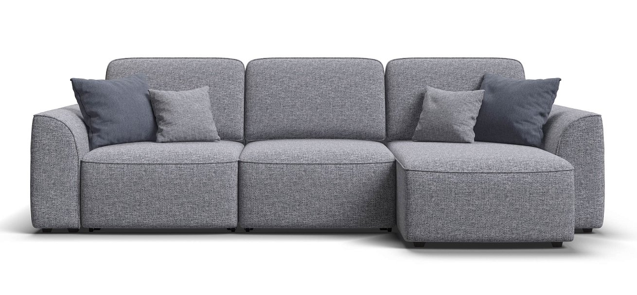 Угловой диван Кинг Рогожка Венто серый