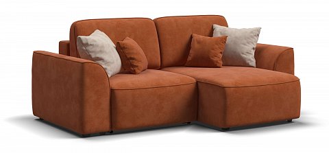 Угловой диван Кинг Модуль велюр Алькантара оранж 1