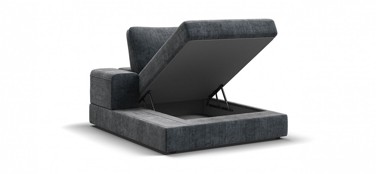 Босс Модуль оттоманка левая Шенилл Глосс карбон