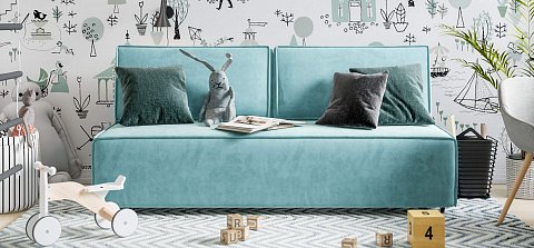 Диван Норд мини велюр Монолит аква 2