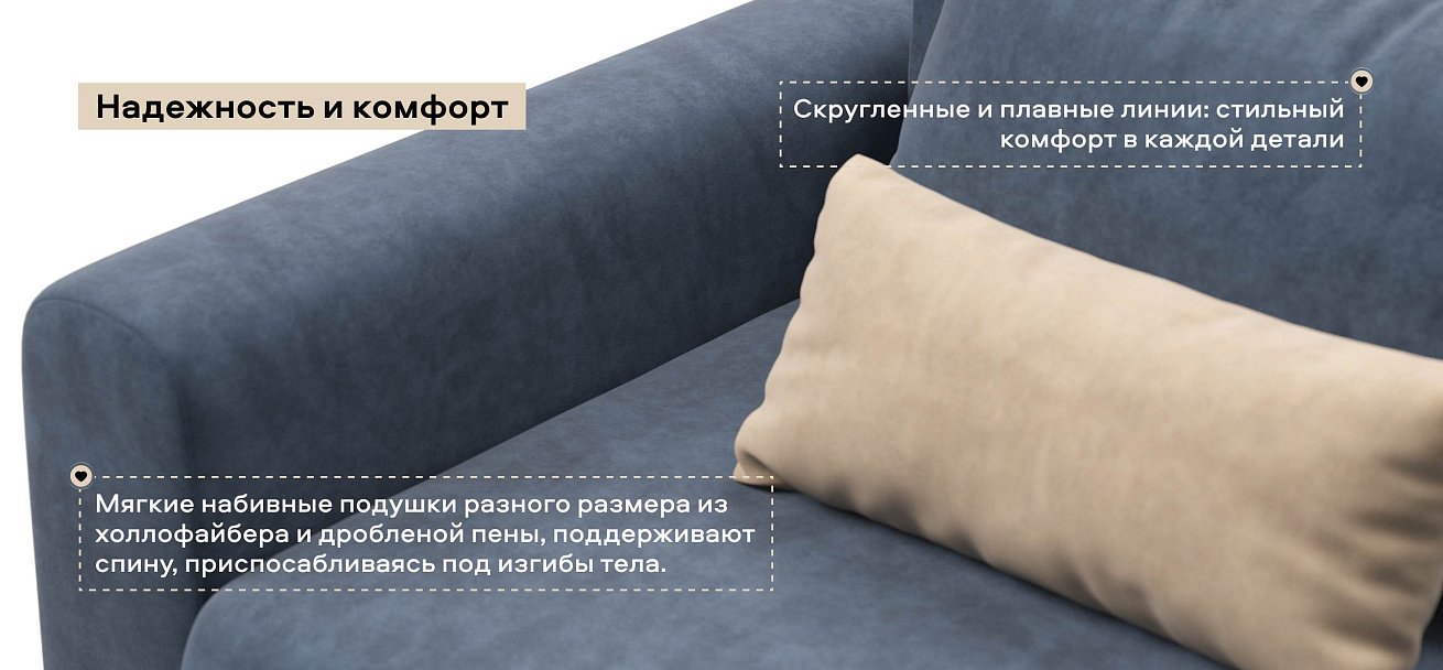 Ричмонд Модуль подлокотник 2 шт. велюр Роял синий