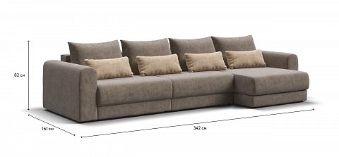 Модульный угловой диван Ричмонд Модуль Макс велюр Роял тауп 1