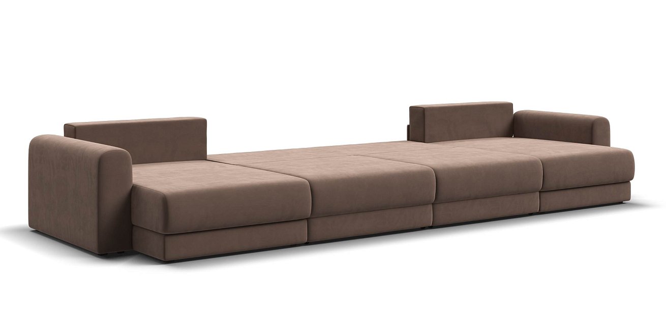 Модульный п-образный диван Ричмонд Модуль велюр Монолит мокко