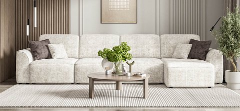 Угловой диван Кинг Модуль Макс Шенилл Смарт кварц 2