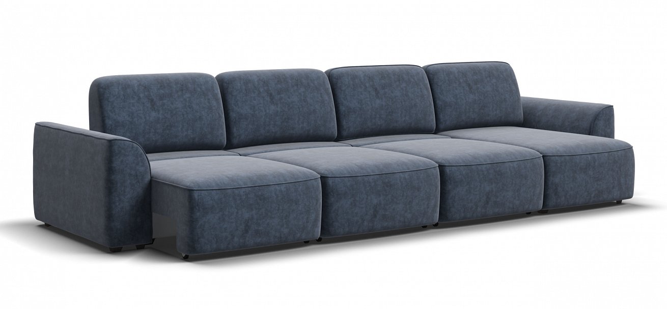 Угловой диван Кинг Модуль Макс велюр Роял синий