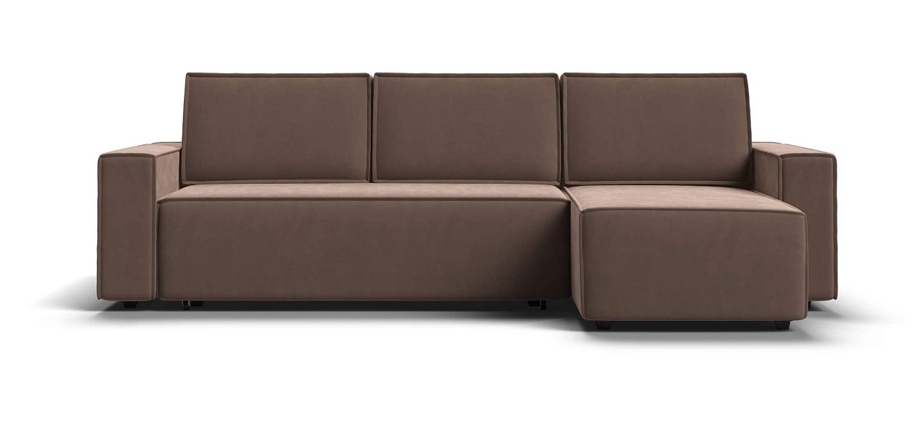 Угловой диван Норд велюр Монолит мокко