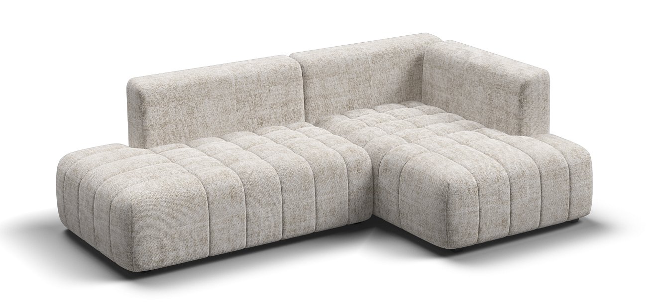 Угловой диван правый Босс Твин Шенилл Смарт кварц