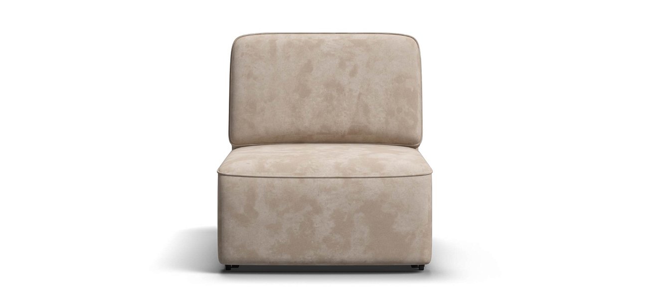 Кинг Модуль спальное место велюр Алькантара пепел