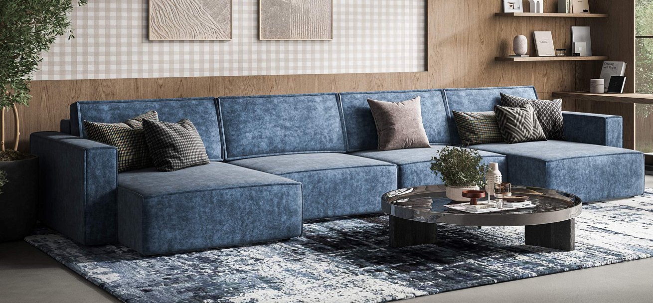 Босс Софт Модуль оттоманка велюр Роял синий