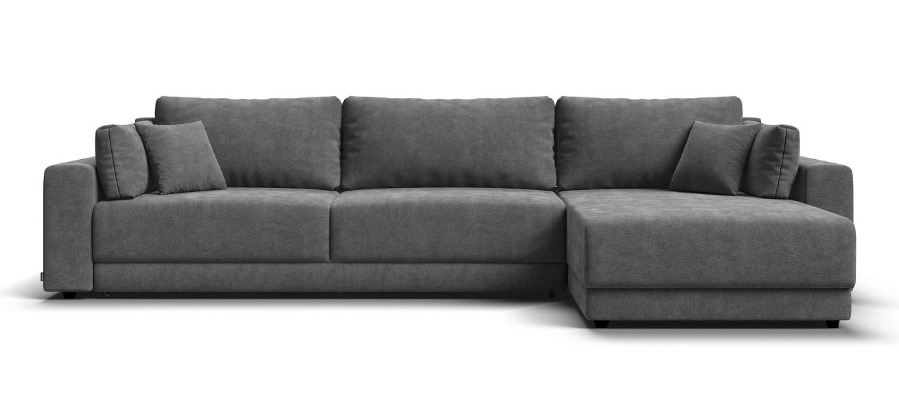 Угловой диван Босс Прайм Макс Шенилл Клауд графит