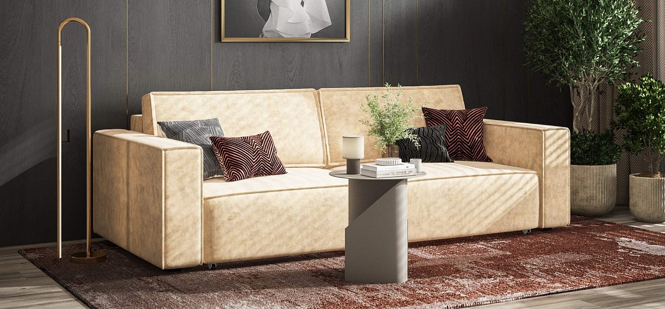 Диван Босс Софт Модуль велюр Роял шампань