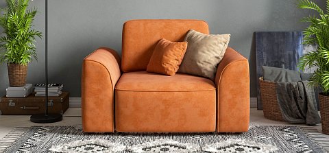 Кресло Кинг Модуль велюр Алькантара оранж 2