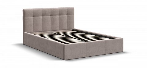 Белла Кровать без ПМ 140*200 велюр Монолит латте 3