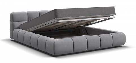 Босс Дрим Кровать+ПМ 160*200 велюр Монолит сталь 3