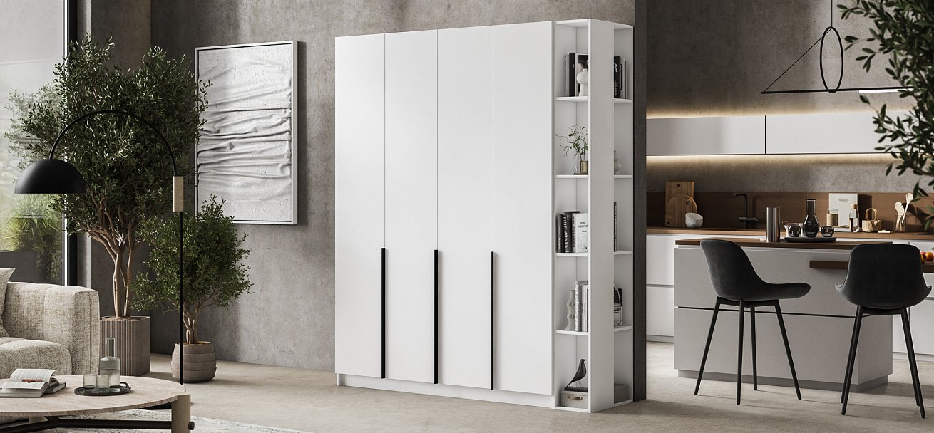 Босс Стандарт 160*220 шкаф распашной 4Д 01 Белый