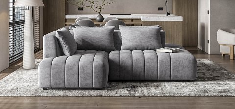 Угловой диван левый Босс Твин велюр Роял агат 2