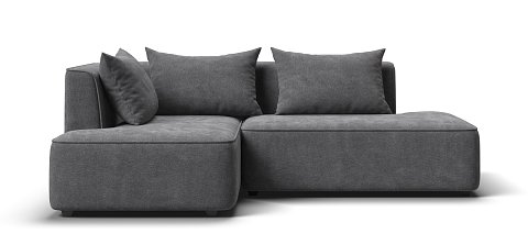 Угловой диван левый Кинг Твин Шенилл Клауд графит 1