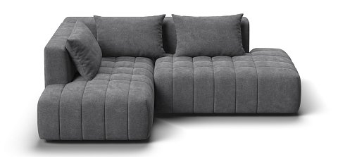 Угловой диван левый Босс Твин Шенилл Клауд графит 1