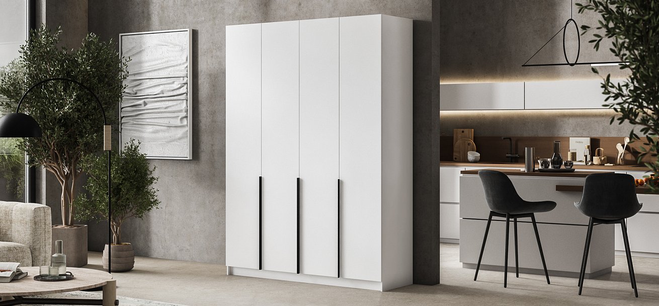 Босс Стандарт 160*220 шкаф распашной 4Д 01 Белый