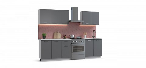 Кухонный гарнитур Люкс-200 Серый графит