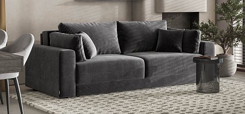 Диван Босс Прайм Вельвет Корд графит 2