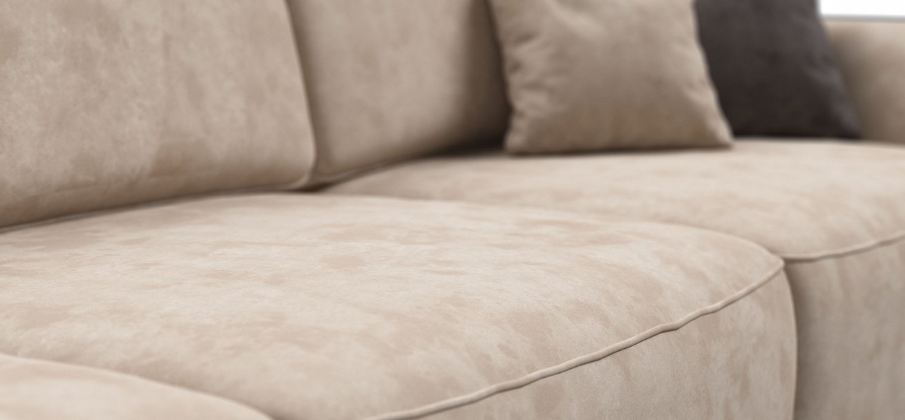 Диван Кинг Модуль Макс велюр Алькантара пепел