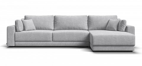 Угловой диван Босс Прайм Макс Шенилл Клауд серый 1