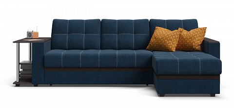 Угловой диван Атланта НПБ Рогожка Мальмо синий 1