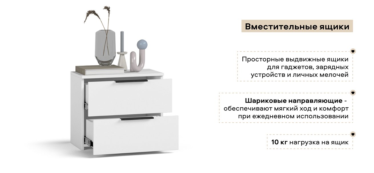 Тумба Босс Стандарт Белая