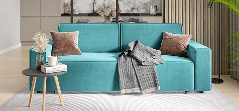 Диван Норд велюр Монолит зеленый 2