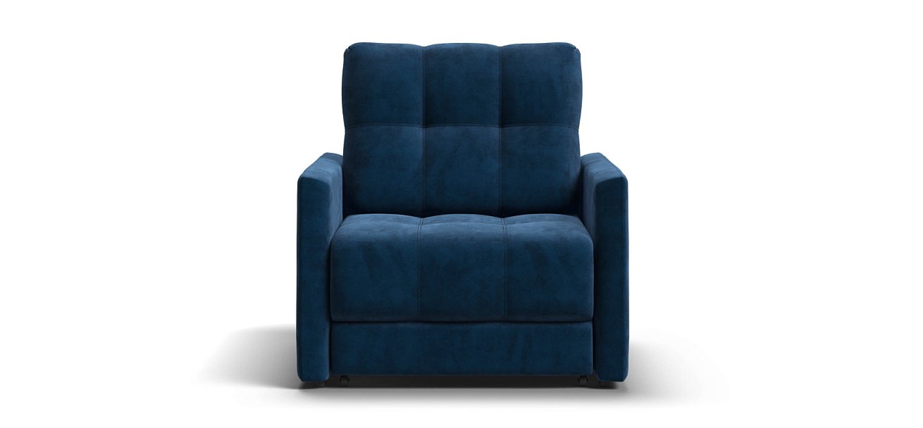 Босс Лофт кресло-кровать велюр Монолит синий