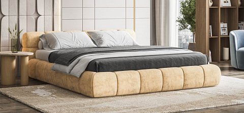 Босс Дрим Кровать+ПМ 180*200 велюр Роял шампань 2