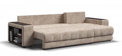 Угловой диван Босс ХЛ велюр Алькантара пепел 3